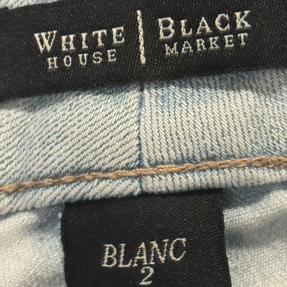 White House Black Market Blue Jean Capri Size 2